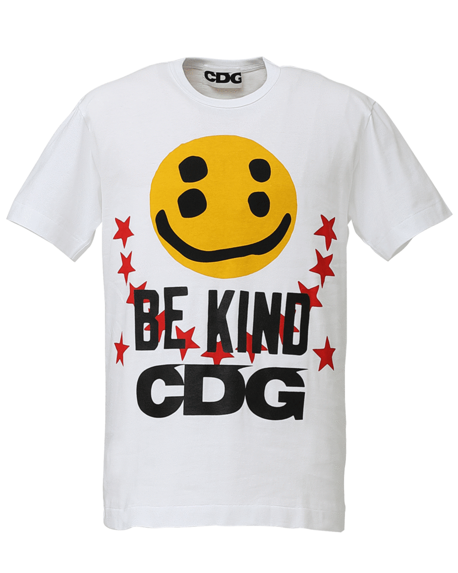 Cactus Plant Flea Market x CDG Smiley Face Be Kind T-Shirt White