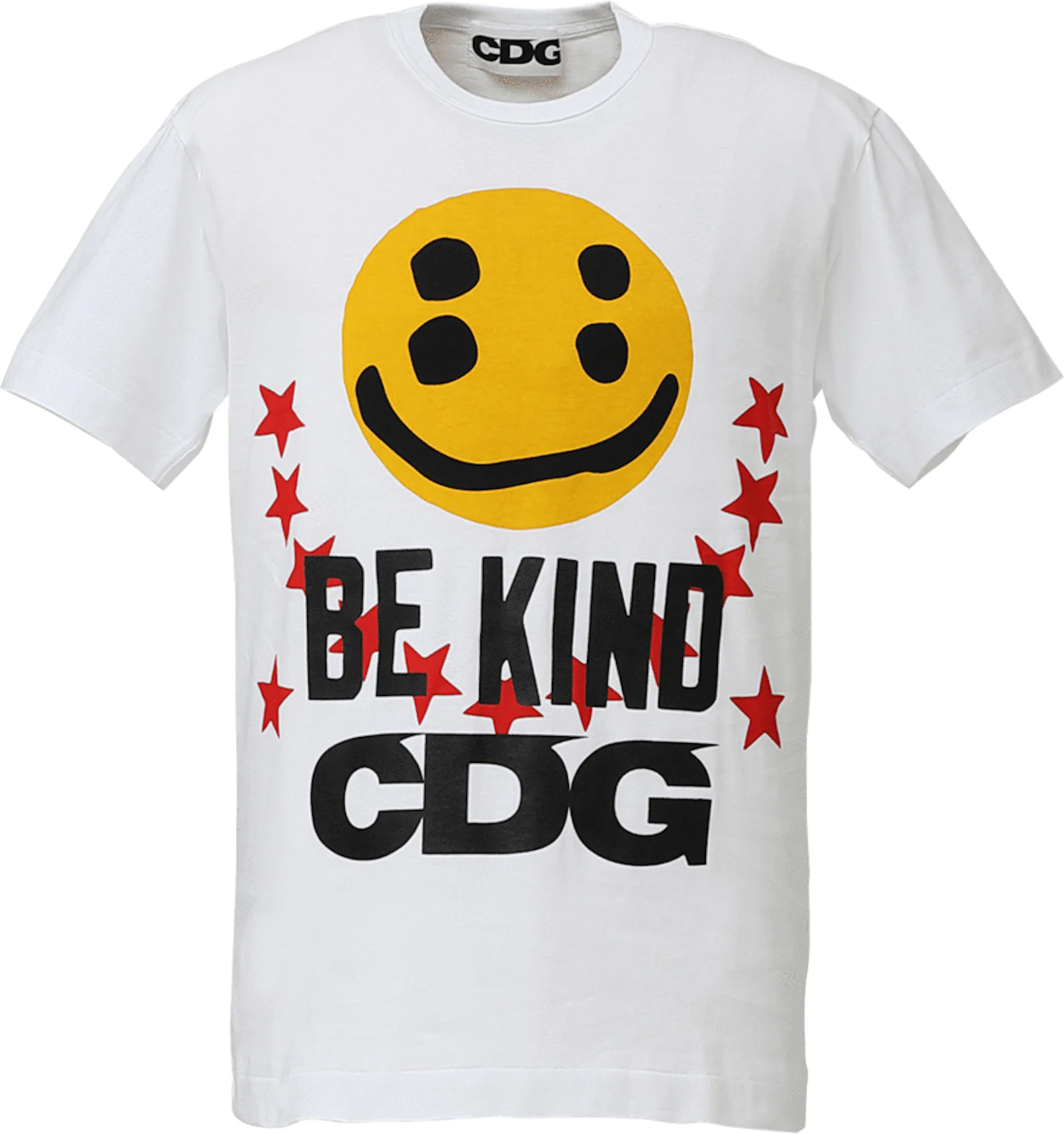 Cactus Plant Flea Market x CDG Smiley Face Be Kind T-Shirt White ...