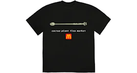 Cactus Plant Flea Market x McDonald's Coffee Stirrer T-shirt Black