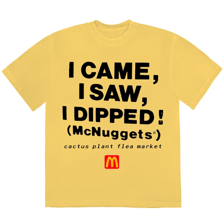Pre-owned Cactus Plant Flea Market X Mcdonald's Team Mcnuggets T-shirt Mustard