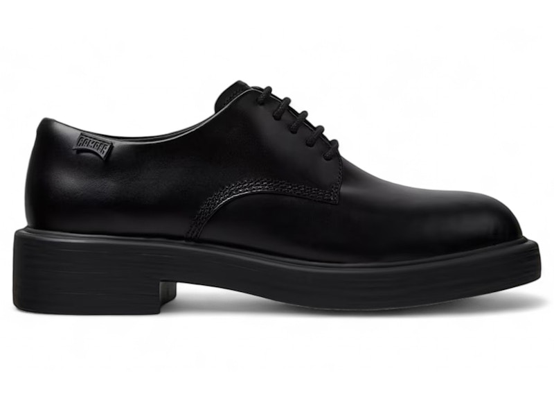 Pre-owned Camper Dean Leather Oxford (women's) Sneakers In Black