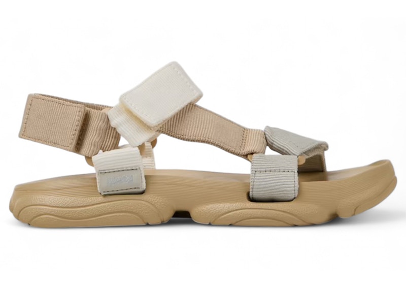 Pre-owned Camper Karst Sandal Beige White Grey (women's) Sneakers In Multi
