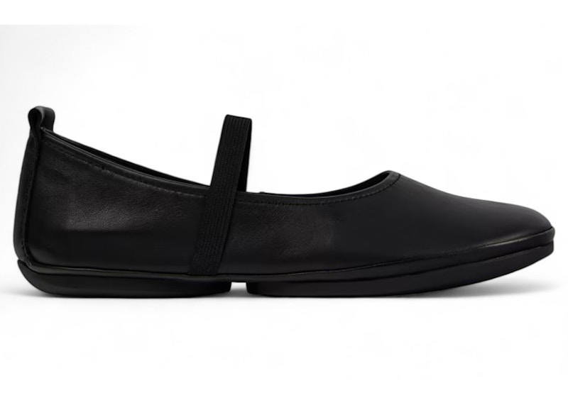 Pre-owned Camper Right Ballerina Flat Leather (women's) Sneakers In Black