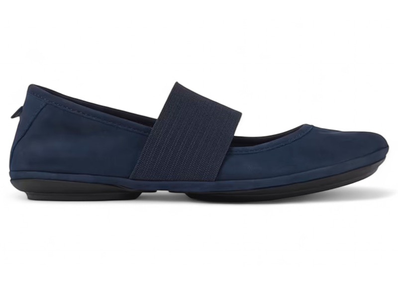 Pre-owned Camper Right Ballerina Mary Jane Nubuck (women's) Sneakers In Navy Blue