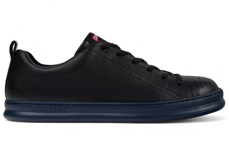Pre-owned Camper Men's  Runner Sneaker Calfskin Sneakers In Black/navy Blue In Multi
