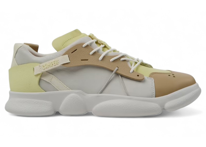 Pre-owned Camper Men's  Twins Karst Sneaker Beige White Yellow Sneakers In Multi