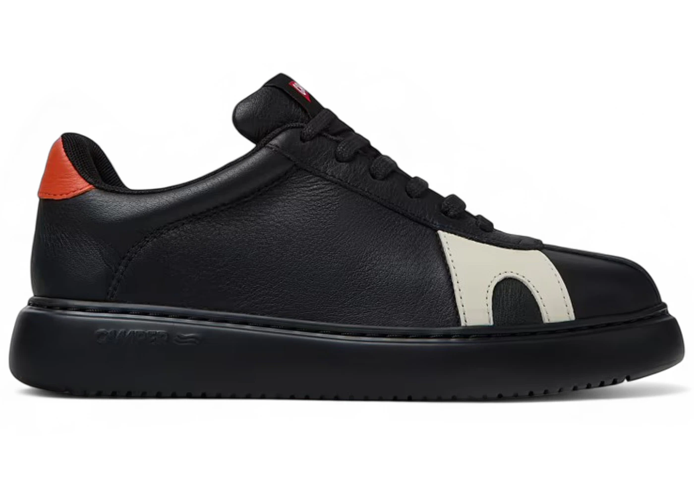 Camper Black And Orange Shoes Ladies Camper Twins Runner