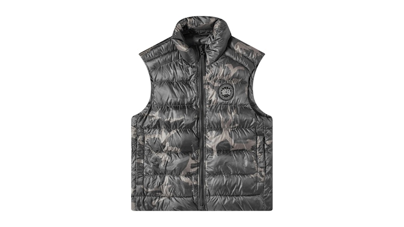 Pre-owned Canada Goose Men's  Black Disc Crofton Vest In Black Classic Camo