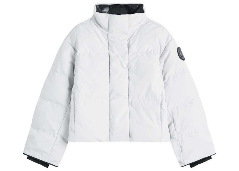 Pre-owned Canada Goose Women's  Black Label Grandview Cropped Jacket In Silverbirch