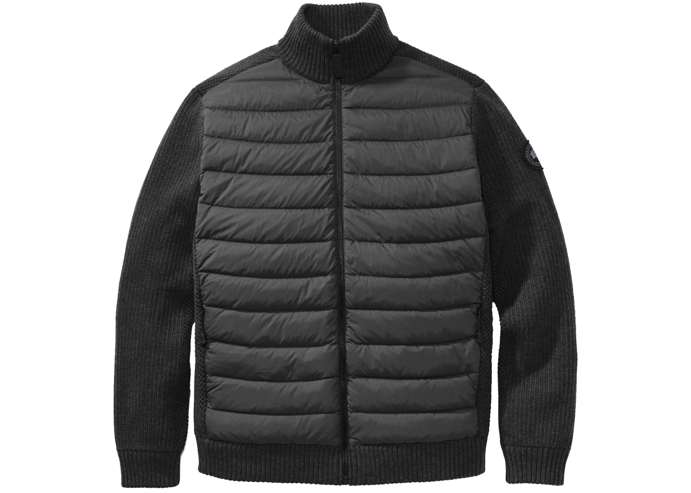 Men Men's Padded Hybrid Jacket Black/carbon-melange-Daiber