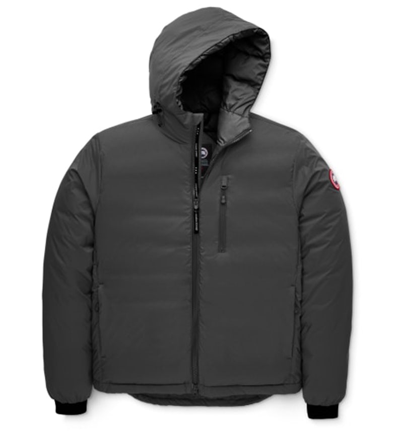 Canada Goose Lodge Down Matte Finish Hooded Jacket Graphite
