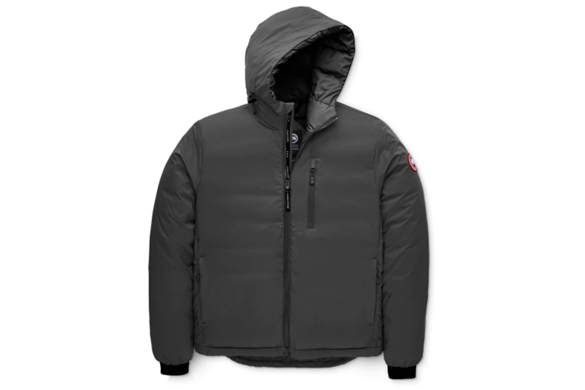 Canada Goose Lodge Down Matte Finish Hooded Jacket Graphite