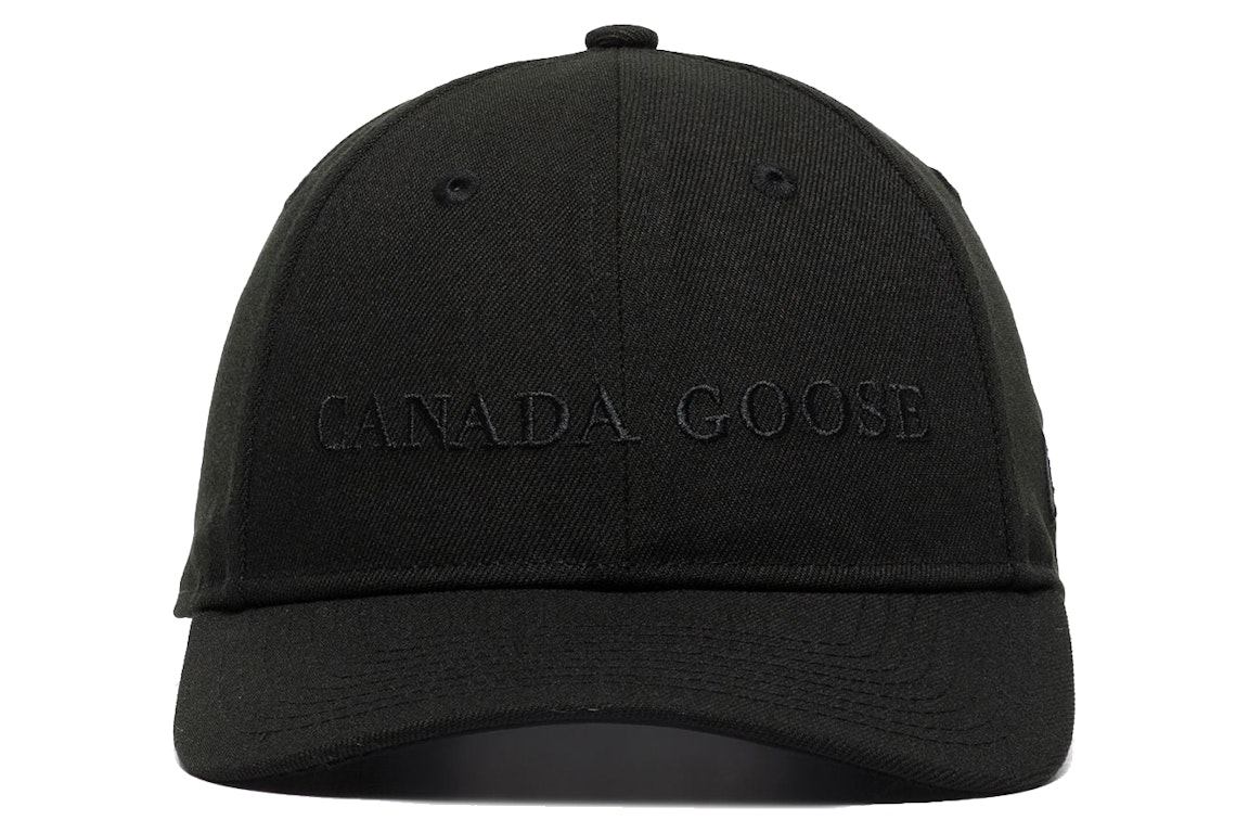 Pre-owned Canada Goose Wordmark Embroidered-logo Baseball Cap Black