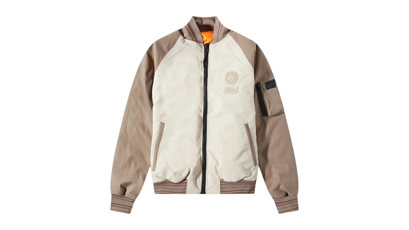 Pre-owned Canada Goose Men's X Nba Collection With Union Bullard Bomber Jacket In Pearl In White