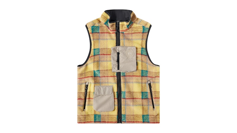 Pre-owned Canada Goose Men's X Nba Collection With Union Legion Fleece Vest In Legacy Tartan Gold