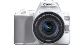 Canon EOS Rebel SL3 DSLR 24.1MP 4K Video Camera + EF-S 18-55mm IS STM Lens 3457C001 White