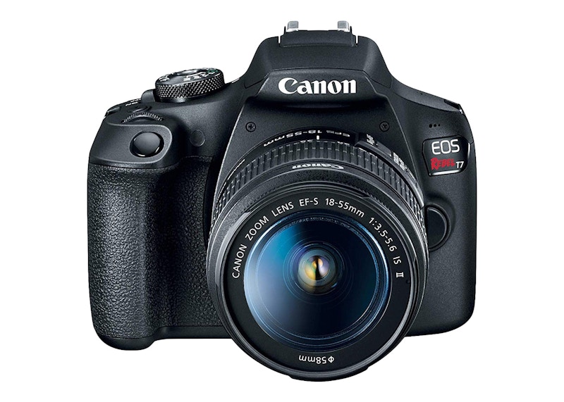 Canon EOS Rebel T7 DSLR Camera with EF1855mm + EF 75300mm Double Zoom