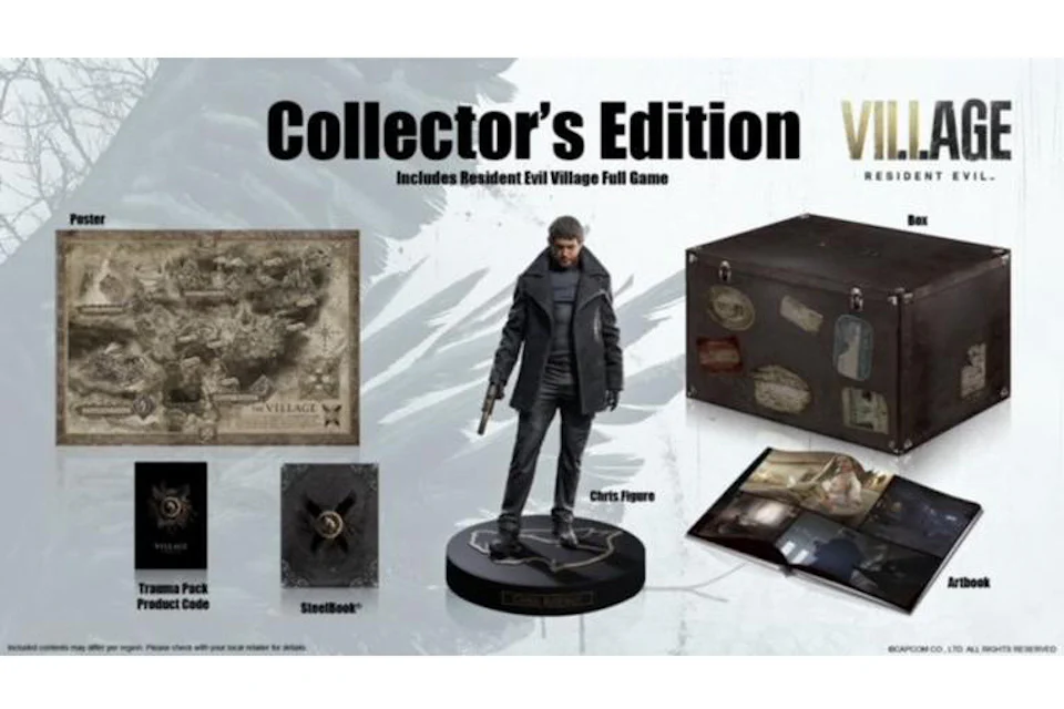 Capcom PS4 Resident Evil Village Standard Collector's Edition Video Game Bundle