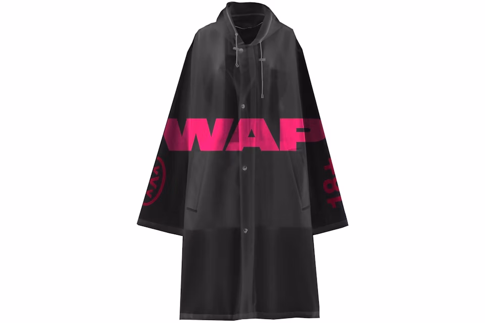 Cardi B WAP Raincoat Black