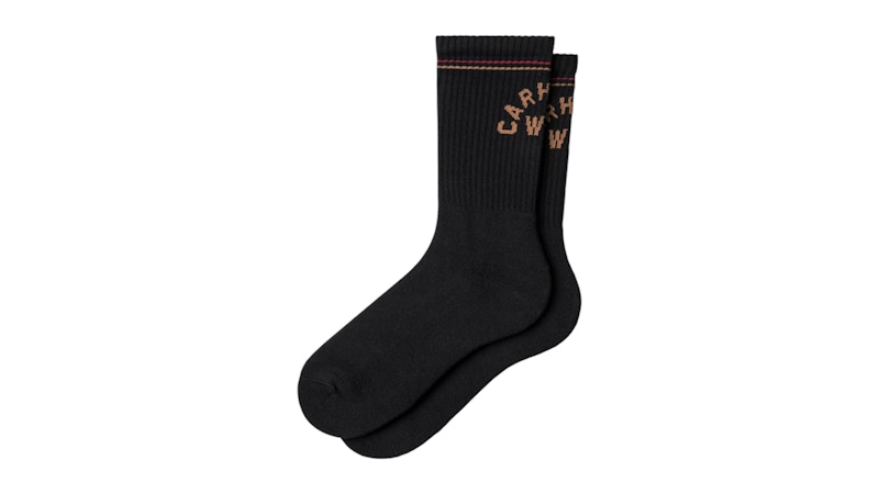 Carhartt WIP Arch Script Socks Black/WIP H Brown