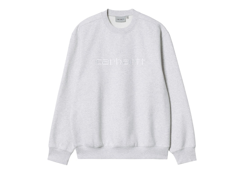 Carhartt WIP Carhartt Logo Sweatshirt Ash Heather/White Men's