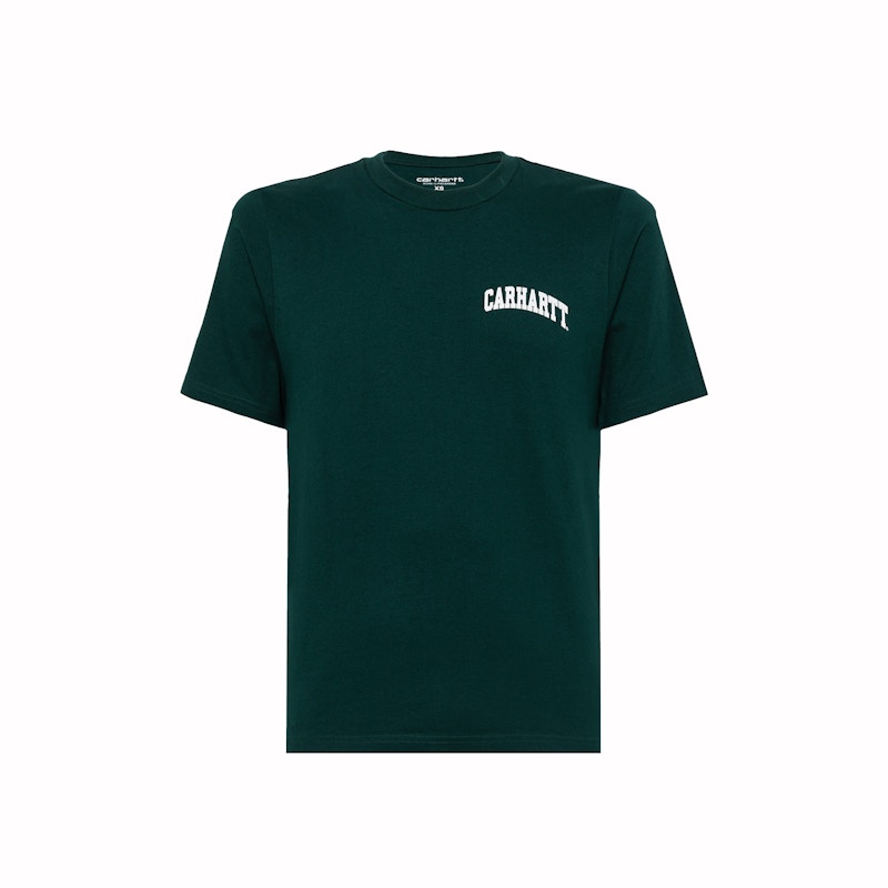 Pre-owned Carhartt Men's Wip University Script T-shirt In Chevril/white