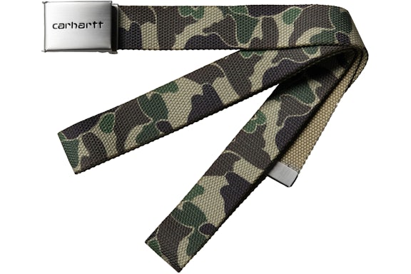 Carhartt WIP Chrome Clip Belt Green Duck Camo