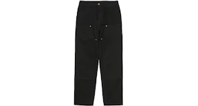 Carhartt WIP Double Knee Dearborn Canvas 12oz Relaxed Straight Fit Pants Black (Rinsed)