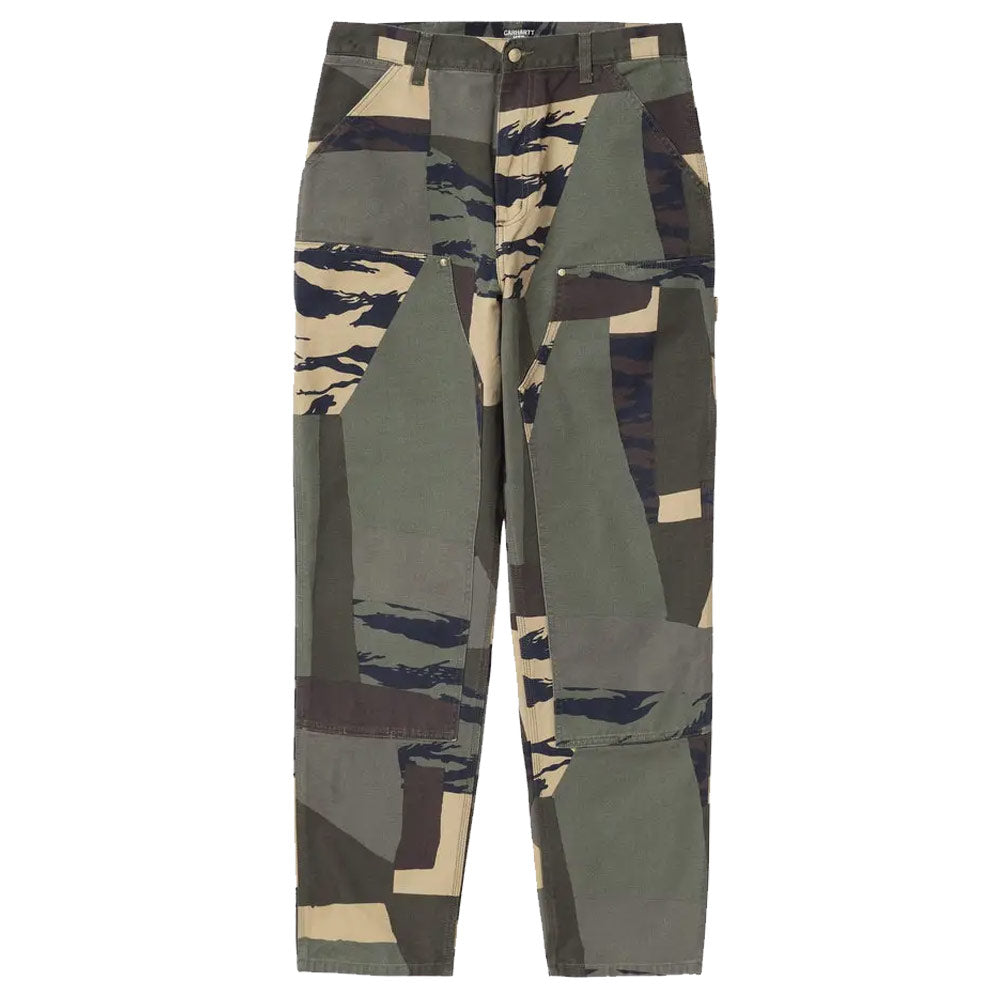 Carhartt WIP Double Knee Pants Mend Camo Stone Washed Men's - US