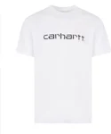 Carhartt WIP Frontal Logo Mens Cotton T-shirt White