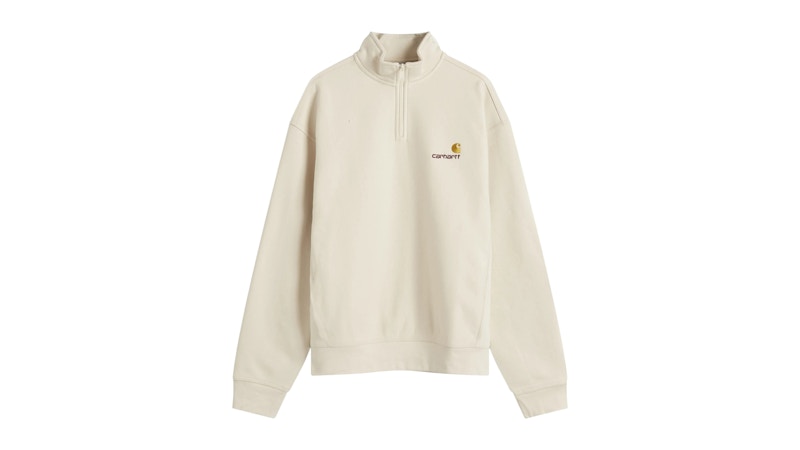 Carhartt WIP Half Zip American Script Sweatshirt Moonbeam