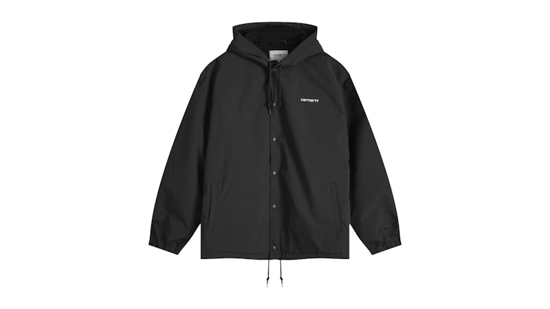 Pre-owned Carhartt Men's Wip Hooded Coach Jacket In Black/white