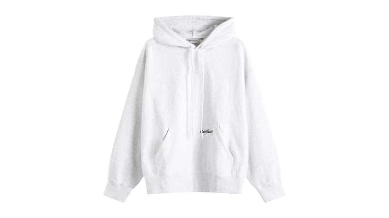 Carhartt WIP Hooded Label Script Sweatshirt Ash Heather