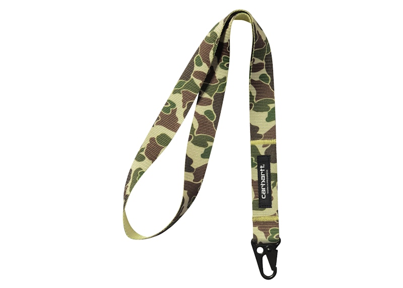 Pre-owned Carhartt Men's Wip Jacquard Jude Keychain In Green Camo Duck