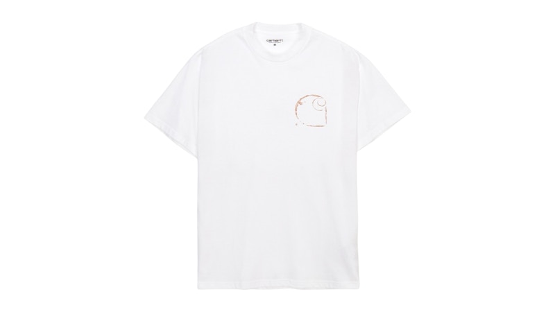 Pre-owned Carhartt Men's  Wip Java Short Sleeve T-shirt In White