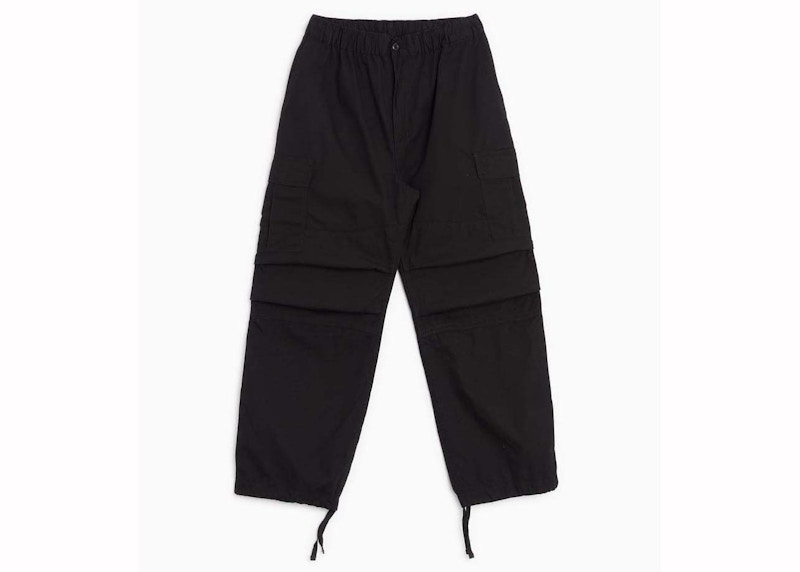 Pre-owned Carhartt Wip Jet Cargo (rinsed) Pant In Black