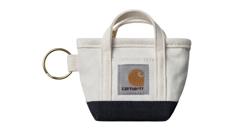 Carhartt WIP Mini Tote Bag Keychain Natural/Blue