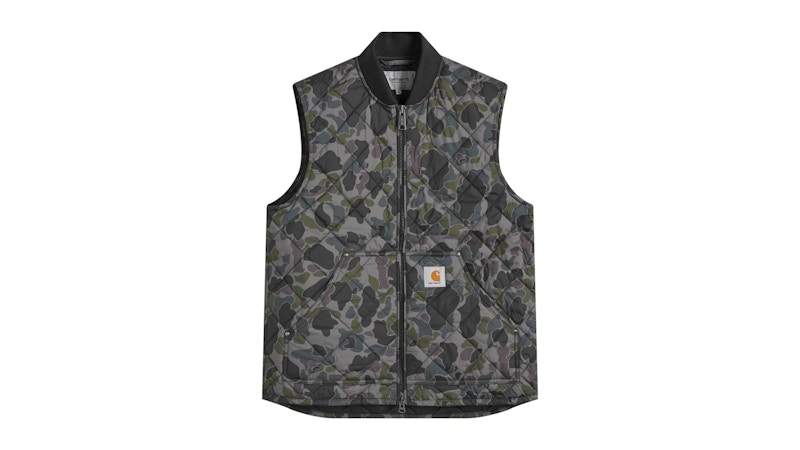 Carhartt WIP Myton Vest Liner Grey Duck Camo Men's - FW24 - US, image size:1400x1000