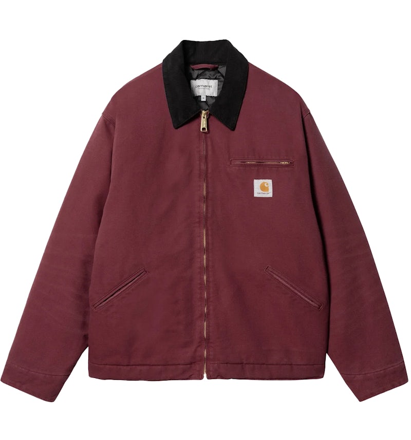 Carhartt WIP OG Detroit Aged Canvas Jacket Malbec/Black Men's