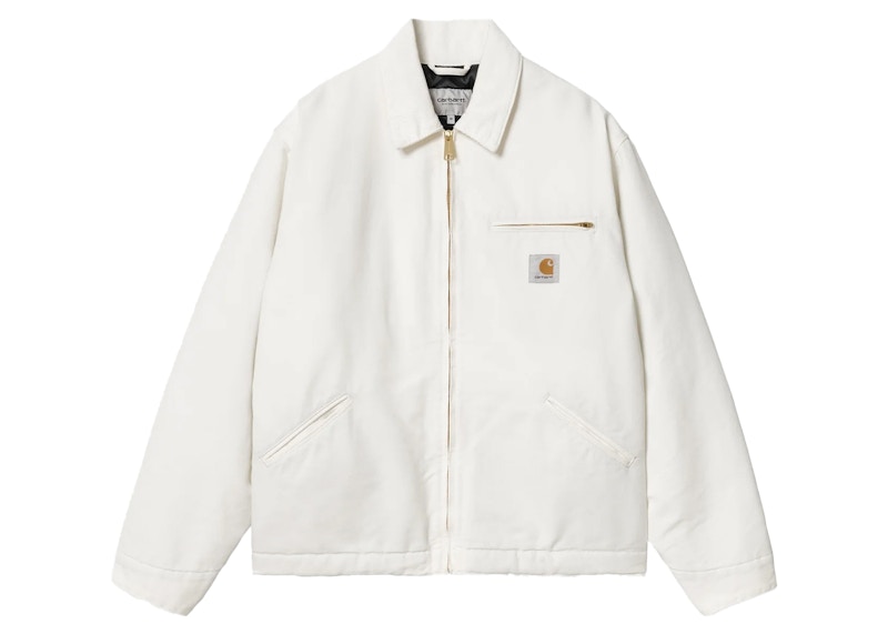 Pre-owned Carhartt Men's Wip Og Detroit Aged Canvas Jacket In Wax