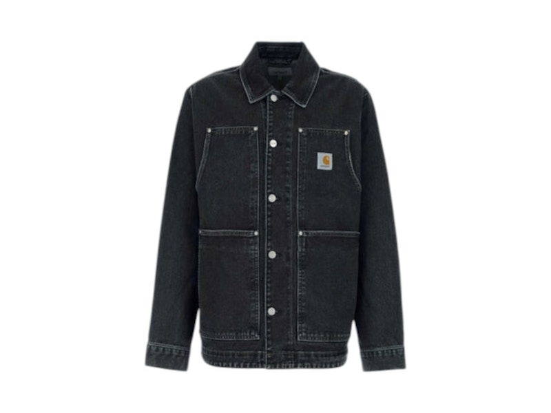 Pre-owned Carhartt Wip Og Double Front Jacket In Black (stone Washed)