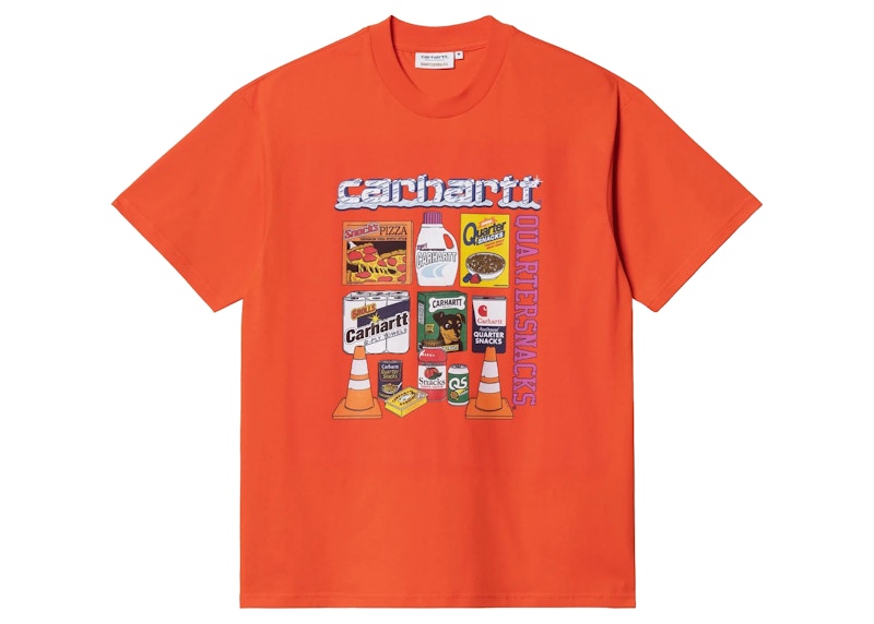 Carhartt WIP Quartersnacks Graphic T shirt Safety Orange Men s FW22 US