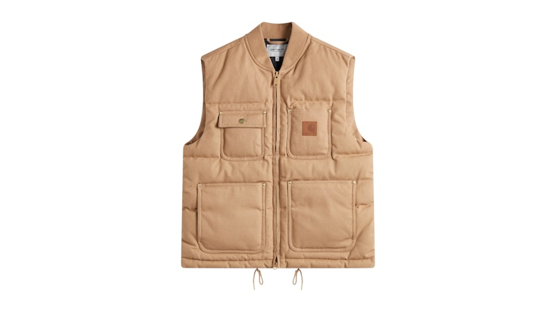 Pre-owned Carhartt Men's Wip Rayley Vest In Peanut