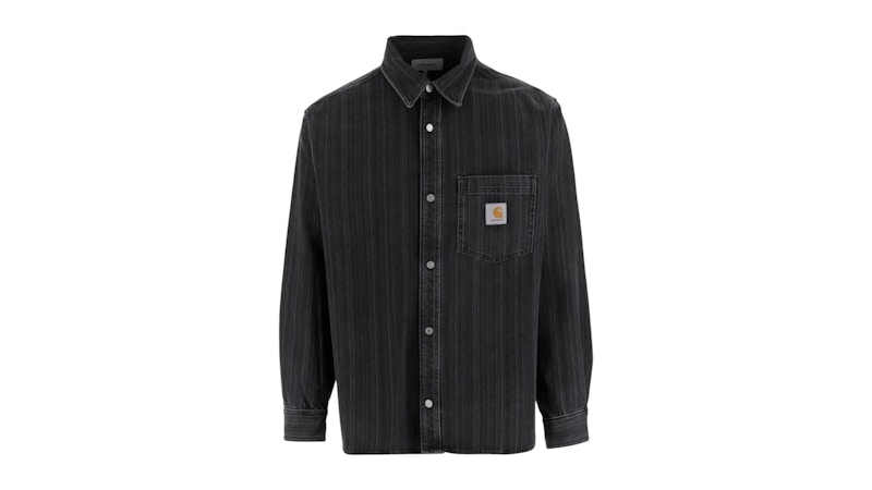 Carhartt WIP Rylan Stone Washed Shirt Rylan Stripe/Black
