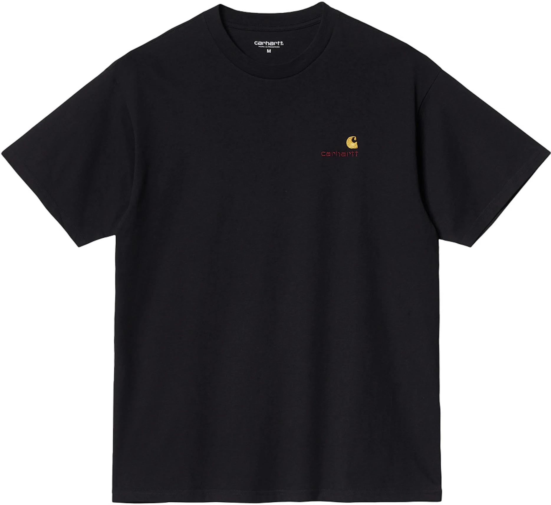 Carhartt WIP S/S American Script T-Shirt Black - SS22 Men's - US