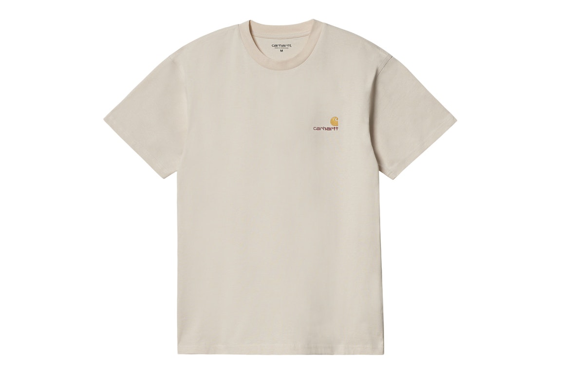 Pre-owned Carhartt Wip S/s American Script T-shirt Natural