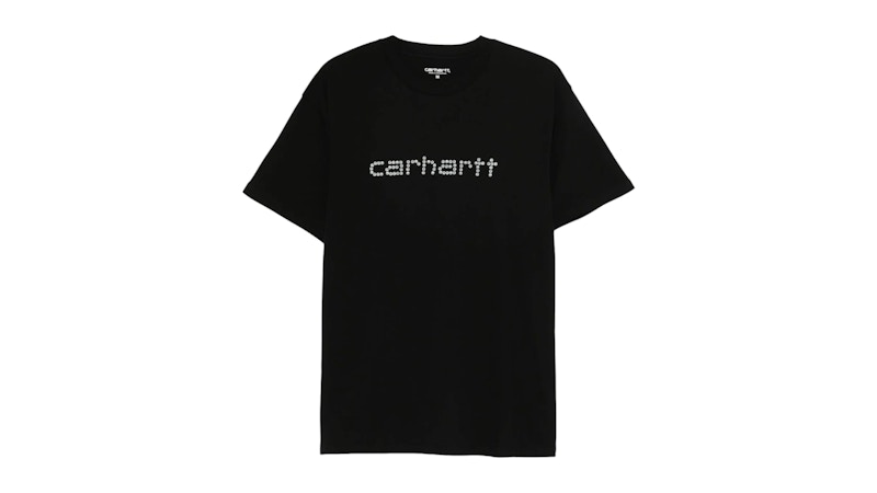Pre-owned Carhartt Wip Short Sleeve Rivet Script T-shirt In Black