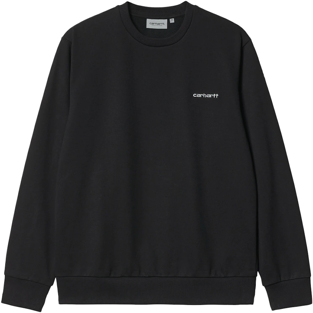 Carhartt WIP Script Embroidery Sweatshirt Black/White Men's - SS22 - US