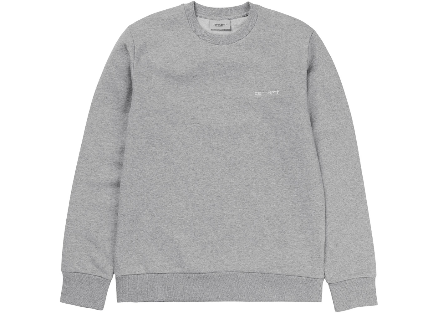 Carhartt WIP Script Embroidery Sweatshirt Grey Heather/White Men's ...