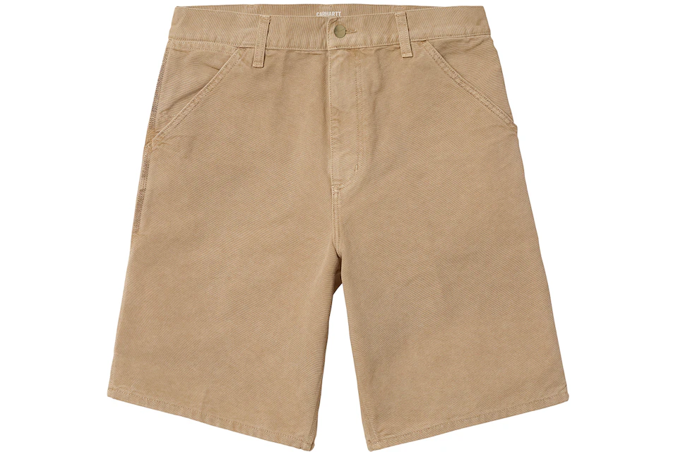 Carhartt WIP Single Knee Dearborn Canvas 12oz Relaxed Fit Shorts Dusty H Brown (Faded)